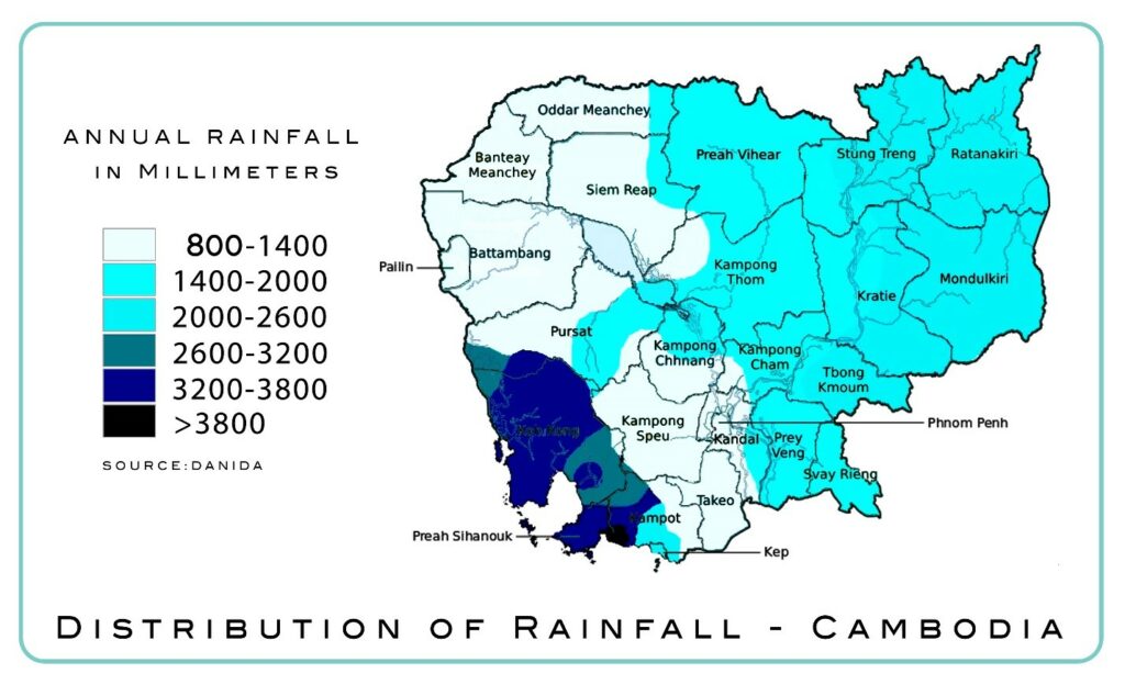 Cambodia rainfall distribution 1